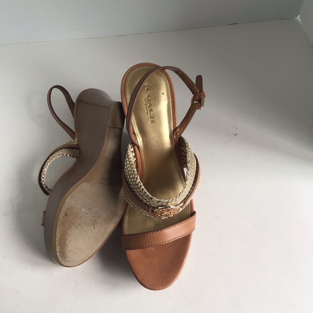 Coach Beatriz Women Sz 9 Wedge Heel Platform Sandal Slingback - Picture 8 of 12